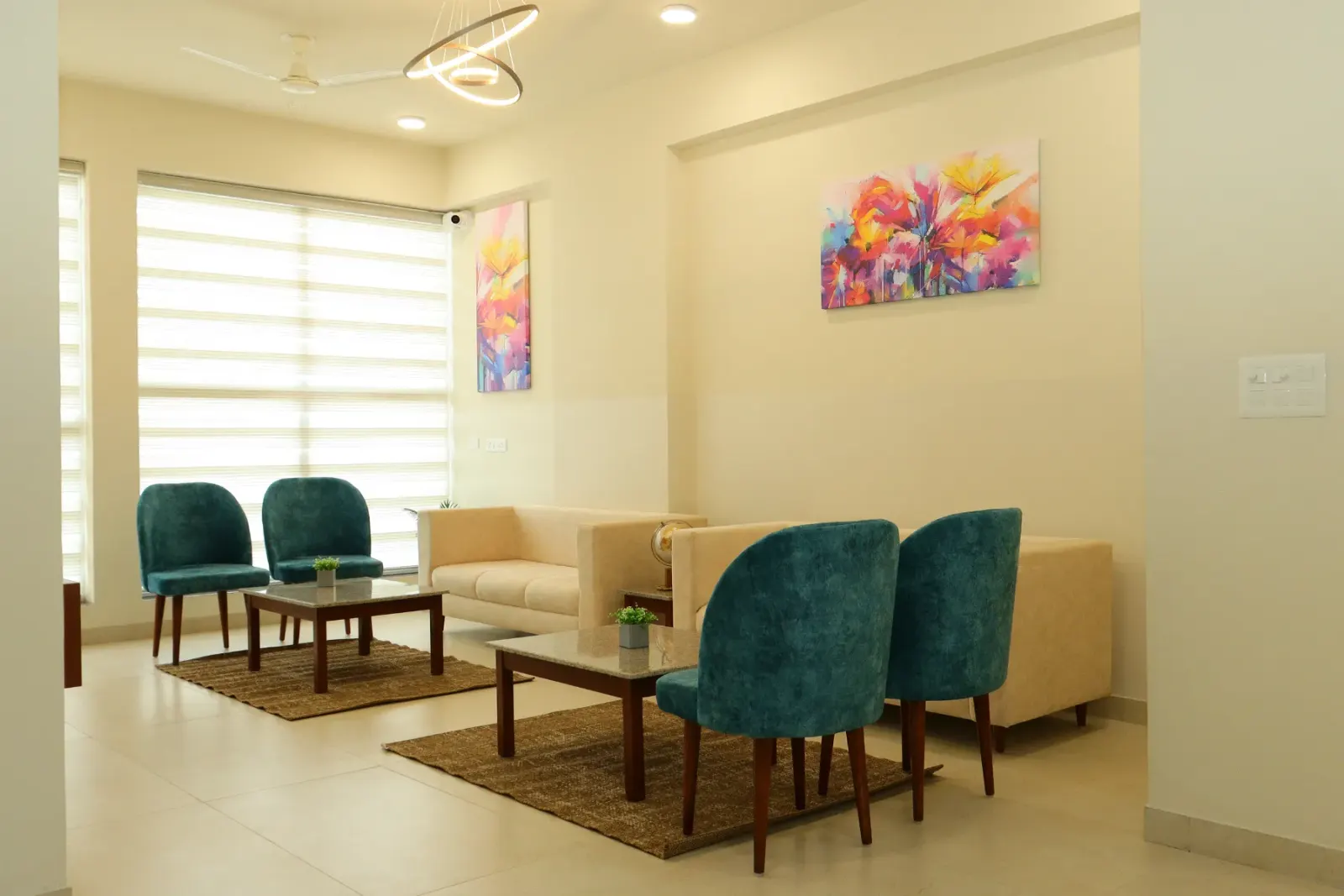 Hostel common lounge at Vivekananda Global University